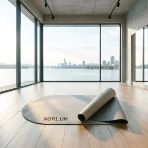 Thick Non-Slip PU Yoga Mat, Double-Layer High-Resilience Fitness Mat, Shock-Absorbing, for Yoga and Pilates