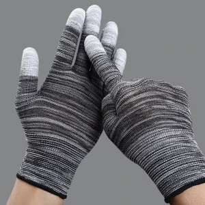 Thin PU Coated Nylon Gloves Rubber Coating Anti static Non slip Wear Resistant Breathable Quick drying Labor Protection Work Use