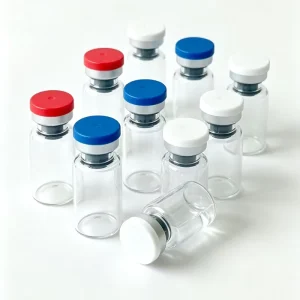 Tight Sealed Cylinder Glass Vial with Rubber Stopper Reliable Holder for High Purity Lyophilized Powder
