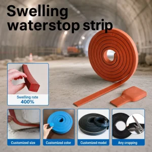 Top Quality 30*20mm Expandable Waterstop Rubber High Pressure Hydrophilic Seal for Pipe Gallery and Concrete Retaining Wall