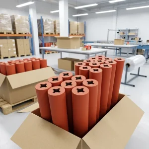 Top Sales Silicone Rubber Roller for Heat Transfer Printing Plastic Cutting Service High Temperature Resistance Wear Resistant