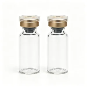 Transparent Borosilicate Cylinder Glass Vial Various Capacities Leakproof Sealed Glass Container for Packing