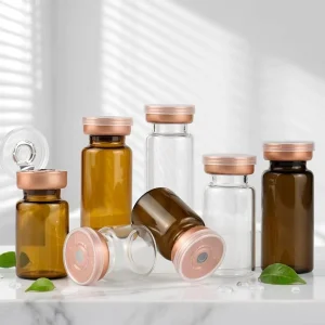 Transparent Glass Vials with Stopper for Aesthetic Medicine Direct From Factory