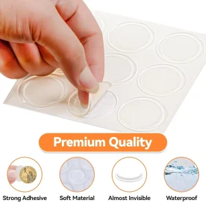 Transparent Rubber Table and Chair Foot Pads Wear-Resistant Non-Slip Self-Adhesive Reusable Furniture Protection