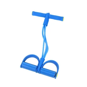 Tubular Pedal Resistance Band with TPE Resistance Tubes Foam Handles & Foot Pedals for Full Body Workout and Muscle Training