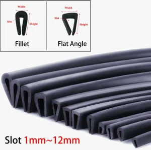 U-Shape Black PVC Extruded Seal Strip for Sliding Panel Window Edges