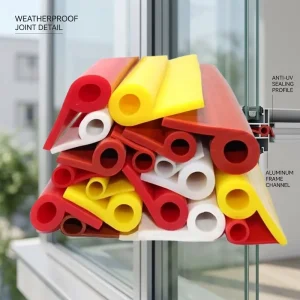U-Type Channel Silicone Rubber Profile Extrusion Glass Curtain Wall Seal Sunroom Structure Seal Strip Gasket