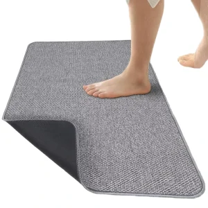 Ultra Thin Polyester Animal Print Bath Mats Quick Dry No Slip Low Pile Absorbent Bathroom Rugs