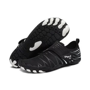 Unisex Quick Dry Breathable Comfort Water Shoes with Closed Toe Slip Grip for Beach Diving Multiple Water Sports