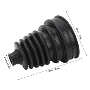 Universal Car Black Silicone CV Joint Dust Cover Non removable for Cage Repair Kit Steering Gear Cover