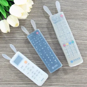 Universal Clear Silicone Remote Control Protective Case, Shockproof Waterproof Dust Cover for TV and AC Remotes