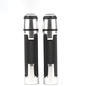 Universal Motorcycle Handlebar Grips Anti Slip Rubber CNC Aluminum Modified Non Wear Resistant Shockproof Waterproof