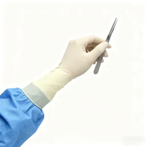 Unrivaled Safety Medical Latex Gloves Powder Free Rubber Coated Sterile Puncture Resistant Tear Resistant Textured Surface