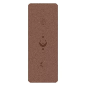 Upgraded PU Natural Rubber Yoga Mat 183*68cm with Posture Guidance Line Non slip Sweat absorbing for Sports Fitness Home Gym Use