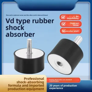 VD type Black White Rubber Vibration Isolator Internal External Thread Motor Mounting Pad Cylindrical Silent Buffer Block Screw