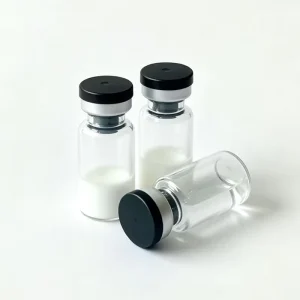 Vacuum Sealed Clear Glass Bottle Matching Screw Cap for Beauty Lyophilized Powder Stock Storage