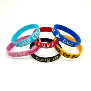 Various Color Silicone Ruber Bracelet Wristband Personalized Logo Branded Promotional Gift Wrist Band for Kids Getherings