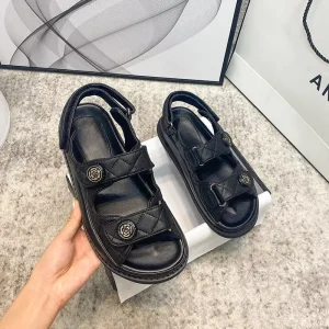 Velcro Diamond Buckle Soft Sole Retro Sandals Thick Sole Platform Outdoor Women’s Shoes