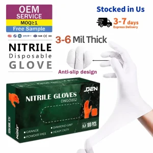 Vinyl Black Food Industrial Grade Cleaning Use Disposable Anti Slip PVC Gloves