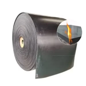 Vulcanized Rubber Conveyor Belt Fire Resistant Code B500X4EP200X10 10mm Thick 500mm Wide Used for Coal Steel Plant