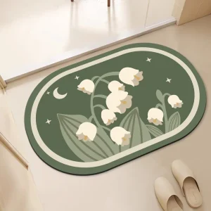 Wabi Sabi Inspired Diatomaceous Earth Super Absorbent Non Skid Safety Backing Mat