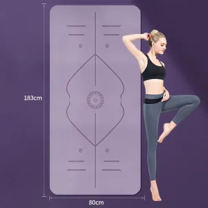 Washable Organic Eco Friendly High Quality Water Proof Double Color TPE Meditation Stretching Yoga Mat