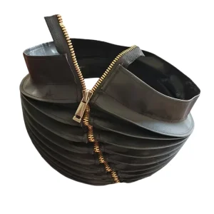 Water Oil Dustproof Circular Accordion Bellows Cover With Zipper Plastic Hydraulic Cylinder Guard Shield