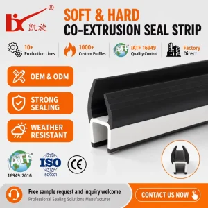 Waterproof Dustproof Soundproof H Shape Dual Density Rubber Weather Strip Door Sealing Strip