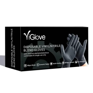 Waterproof Medium Blue Purple 3 Mil Disposable Chemical Resistant Medical Food Nitrile Gloves Box Of 100pcs