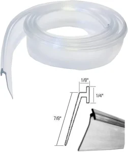 Waterproof Plastic PVC Water Seal Glass Screen Shower Door Seal Strip Silicone Sealing Strip at the Bottom of the Shower Door
