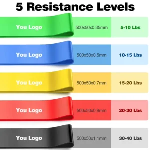 WeRich Versatile Durable High Elastic Latex Rubber Resistance Band Set Loop Design Custom Logo Home Yoga Gym Fitness