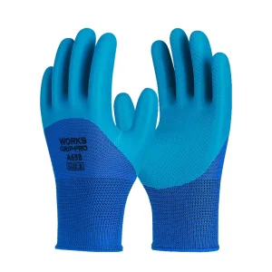 Wear Resistant Labor Protection Latex Embossed Waterproof Cream Non slip Work Gloves Man Site Construction Worker Safety Gloves