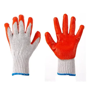 Wear Resistant Latex Gloves Flat Rubber Gloves Thickened Non Slip Anti Cutting Elastic Cuffs 2.5mm Thickness Safety Gloves