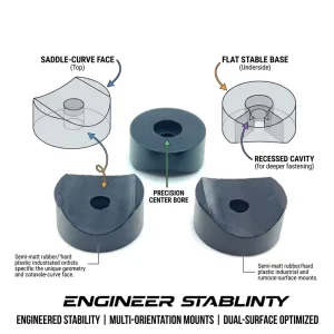 Wear-Resistant Saddle Washer Silicone Molded Rubber Foot Pads 26*6*12