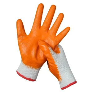 Wear resistant Breathable Latex Protection Rubber Gloves Wrinkled Labor Protection Gloves