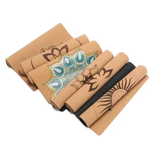 Wear resistant Eco Friendly Exercise Pad Rubber Yoga Mat 5mm Natural Cork Yoga Mat