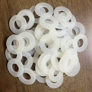 White Silicone Flat Washer Gasket Custom Size Ring Seal RoHS Approved Factory Direct Supply