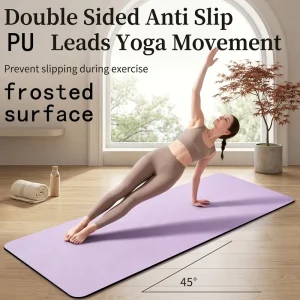 Wide Rolled Anti-slip Professional Shock Absorbing Silent Natural Rubber Frosted 5mm Eco Friendly Durable Yoga Fitness Mat