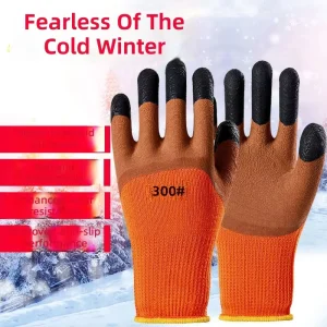 Winter Work Safety Gloves Rubber Coating Wear resistant and Waterproof Construction Site Use