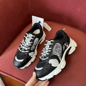 Women Autumn Running Shoes Niche Design Metallic Chunky Sneakers Height Enhancing Dad Shoes Designer Version