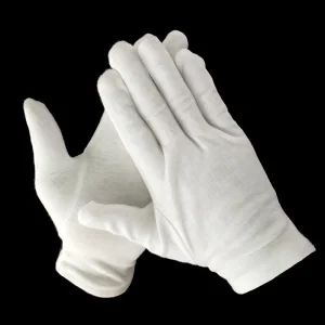 Women Washable Anti Scratch 100% Bleached White Cotton Sleeping Cosmetic Eczema Ointment Gloves for Dry Hands Eczema Therapy