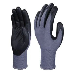 Work Gloves Micro foam Nitrile Coated Seamless Knitted Nylon Gloves Gray Work Gloves