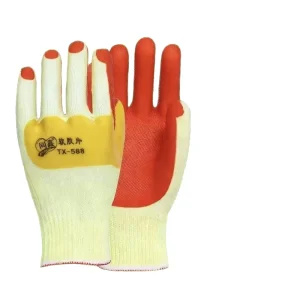 Work Gloves Soft Rubber Gloves Wear Resistant Non Slip Corrosion Resistant Gloves for Handling Rebar Bricks Construction Work Safety