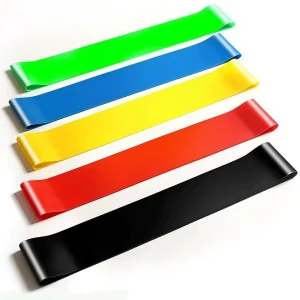 X Light Latex Resistance Band for Physical Therapy Bodybuilding 5lb Mini Loop Yoga Strap Set Shoulder Rehab Joint Activation