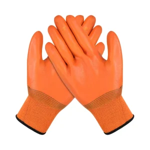 Yellow Rubber Working Safety Gloves Latex Coated Labor Hand Protection Gloves