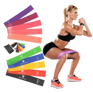 Yoga Eco Friendly Rubber Mini Loop Bands Light Resistance Fitness Workout Gym Training Equipment Strength Stretch Exercise