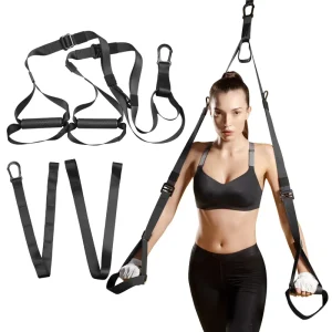 Yoga Fitness Resistance Band Hanging Belt Tension Exercise Pull Rope Suspension Trainer Synthetic TPR