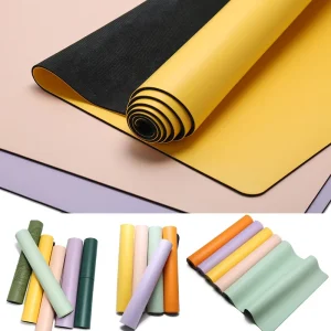 Yoga Mat High Density PU Natural Rubber Professional Anti Slip 5mm Shock Absorption Widened 80cm Coconut Shell Fitness Mat