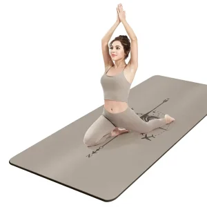 Yoga Mat High Solid PU Natural Rubber Professional Non Slip Shock Absorber Widened 183cm Rectangular Coconut Shell Fitness Mat