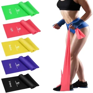 Yoga Pilates Stretch Elastic Fitness Band 150cm Long Durable Rubber TPE Gym Resistance Band Non Slip Eco Friendly Band